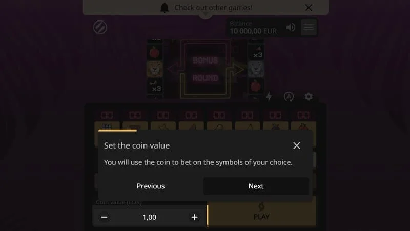 Lion Zama Fruits Bonus Spins – start av Bonus Spins, seriens signaturmodus